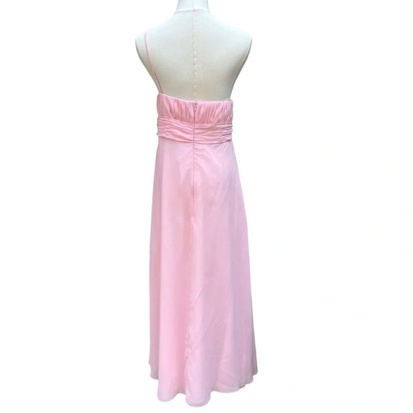 Val Stefani Pink One-Shoulder Sweetheart Neckline Formal Gown Size 14 - Picture 10 of 15
